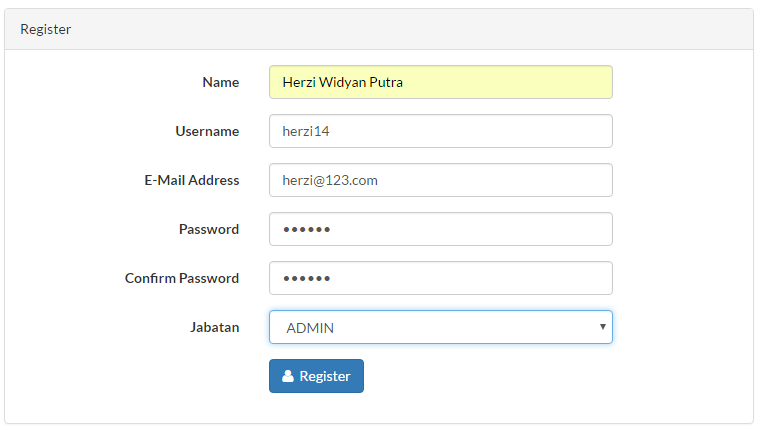simple login laravel 5.2